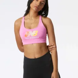 New Balance Pink Printed Sports Bra-image-86