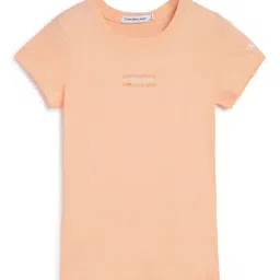 Calvin Klein Jeans Kids Orange Logo Print T-Shirt-image-69