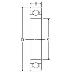 KOYO Deep Groove Ball Bearing, Inner Dia 30 mm, Outer Dia 62 mm, Width 16 mm, 6206NRC3 image 1