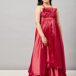 StyloBug Girls Red Solid Dress-picture-13