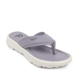 Carlton London Women's Light & Purple Flip Flops image 2