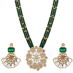 Stefan Gold Plated Kundan Jewellery Set image 4