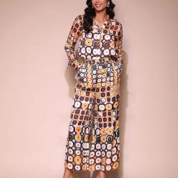 Label Ritu Kumar Brown Printed Co-Ord Set-picture-15