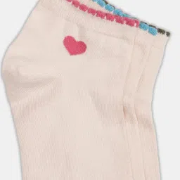 Honey by Pantaloons Pink Solid Socks - Pack of 3 image 4