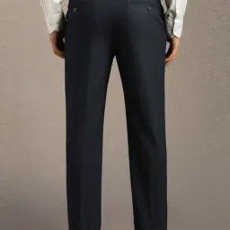 Louis Philippe Navy Slim Fit Trousers image 2