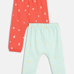 Miniklub Girls Red & Green Cotton Printed Knit Bottom - Pack of 2-picture-37