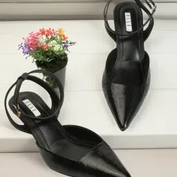 Elle Women's Black Ankle Strap Sandals-image-74