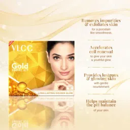 VLCC Gold Facial Kit for Bright & Glowing Skin - Pack of 2 image 3