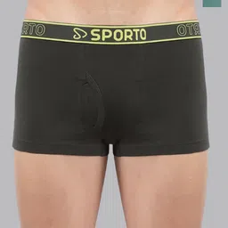 Sporto by Macho Men Pack Of 2 Combed Cotton Mid-Rise Short Trunks-picture-37