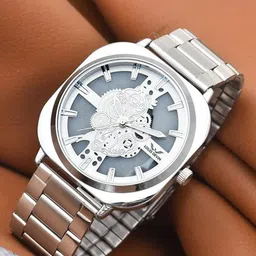 LOUIS DEVIN Men Dial & Straps Analogue Watch LD-G081-WHT-CH-image-27