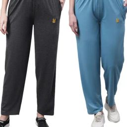Vimal Jonney Grey & Blue Cotton Track Pants - Pack Of 2-picture-21