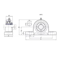 KOYO Pillow Block Bearing Unit, Inner Dia 30 mm, Length 167 mm, Width 43 mm, UKP207JE1 image 2
