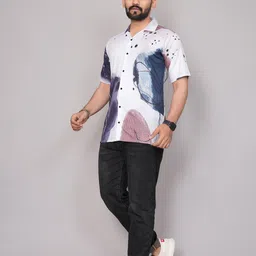 SZN Men Regular Fit Abstract Printed Casual Shirt image 2