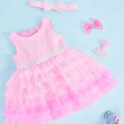 Pantaloons Baby Kids Pink Cotton Regular Fit Dress-picture-20