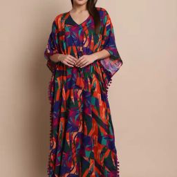 Secret Wish Multicolor Abstract Print Kaftan-picture-28