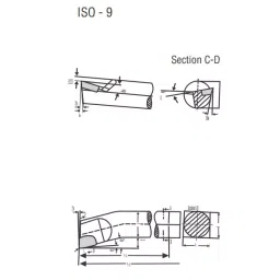 DIAMOND K20 Grade 20 mm Carbide Boring & Facing Tool Left Hand, ISO 9 20 image 2