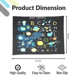 PRAKARTIK 6-Pcs Black & Blue Digital Printed Table Placemats image 4