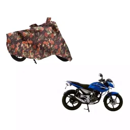 Auto Pearl Waterproof Two Wheeler Cover For Bajaj XCD 135 (Green & Multi Color)-picture-11