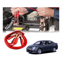 Auto Pearl 2.29 m (7.5 Ft) 500 A Heavy Duty Booster Anti Tangle Battery Jumper Cable for Volkswagen Jetta (Pack of 2)-picture-25