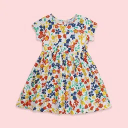Pantaloons Junior Multicolor Cotton Floral Print Dress-image-22