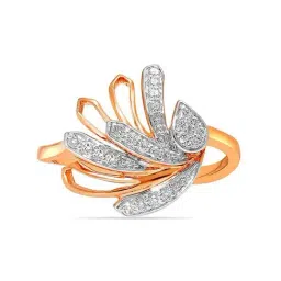 Mia By Tanishq Nature's Finest 14k Rose Gold Petal Perfection Diamond Ring-picture-12