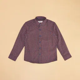 Pantaloons Junior Maroon Printed Full Sleeves Shirt-image-40