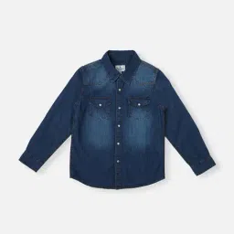 Pepe Jeans Kids Blue Solid Shirt-image-16