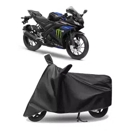 Auto Pearl Polyester Two Wheeler Cover for Yamaha YZF R15 V3 Moto GP Edition (Grey)-image-64