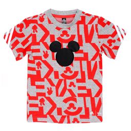 Adidas Kids Cotton Knit Half Sleeves T-Shirt Mickey Mouse Shadow Print - Grey-picture-22