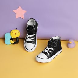 TRUFFLE COLLECTION Colour Blocked Velcro Closure Sneakers - Black & White-picture-16