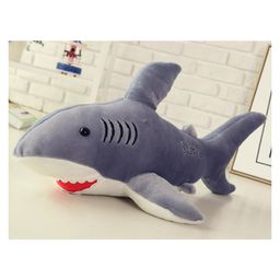 Tickles Shark Soft Stuffed Plush Animal Toy for Kids Boys & Girls Birthday Gifts (Color: Grey Size: Length 38 cm)-picture-30