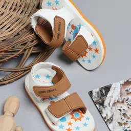 TOMSY CHOICE Stars Printed Velcro Closure Sandals - White-picture-20