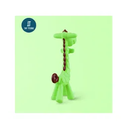 Tiny Tycoonz Silicone Giraffe Shape Teether - Green image 2