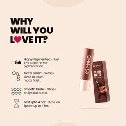 MARS Creamy Matte Ultra Pigmented Long Lasting Bullet Lipstick - Bollywood Surprise 09 image 4