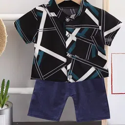 DANGAR Unisex Kids Printed Shirt with Shorts-image-41