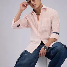 VASTRADO Men Classic Slim Fit Multi Stripes Opaque Striped Casual Shirt-picture-31