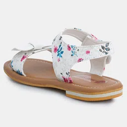 Mine Sole Floral Printed & Bow Detailed Sandals -Multi Colour image 4