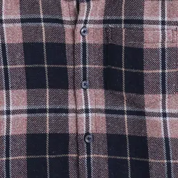 Aww Hunnie Woollen Full Sleeves Checked Shirt - Peach image 5