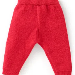 Babyoye Knitted Full Sleeves Pullover Sweater Set With Christmas Tree Applique - Red image 5