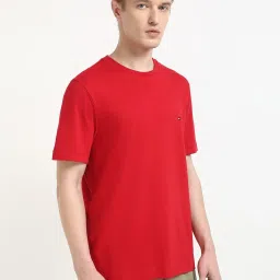 Tommy Hilfiger Medium Red Cotton Regular Fit T-Shirt image 4
