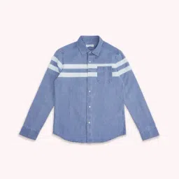Pantaloons Junior Blue Cotton Striped Full Sleeves Shirt-picture-20