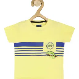 Allen Solly Junior Yellow & Blue Cotton Printed T-Shirt-image-15