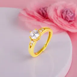 GIVA 92.5 Sterling Silver Sparkling Solitaire Ring for Women-picture-21
