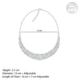 GIVA 925 Silver Elara Statement Necklace image 4