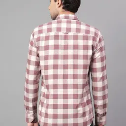 Cantabil Maroon Cotton Regular Fit Checks Shirt image 2