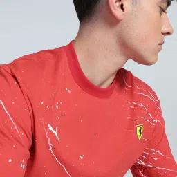 Puma Rosso Corsa Cotton Regular Fit Printed T-Shirt image 4