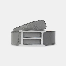 Carlton London Grey Leather Waist Belt for Men image 4