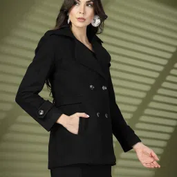 Chkokko Black Plain Coat image 4