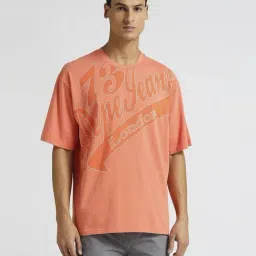 Pepe Jeans Peach Red Cotton Loose Fit Printed T-Shirt-picture-40