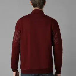 Louis Philippe Maroon Cotton Regular Fit Sweatshirt image 2